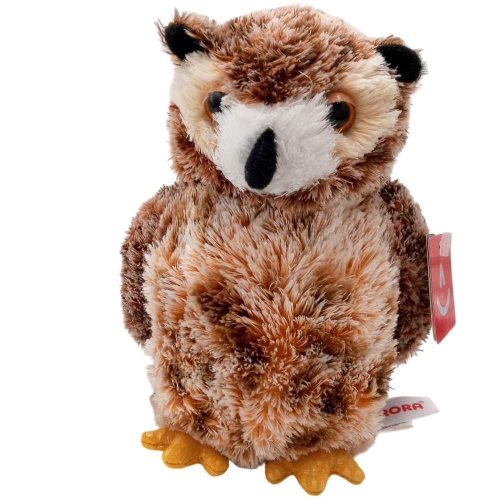 Owl Plush Aurora 7 Inch Great Horned Collectible Stuffed Animal Original Hang Ta